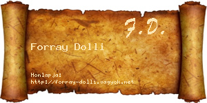 Forray Dolli névjegykártya